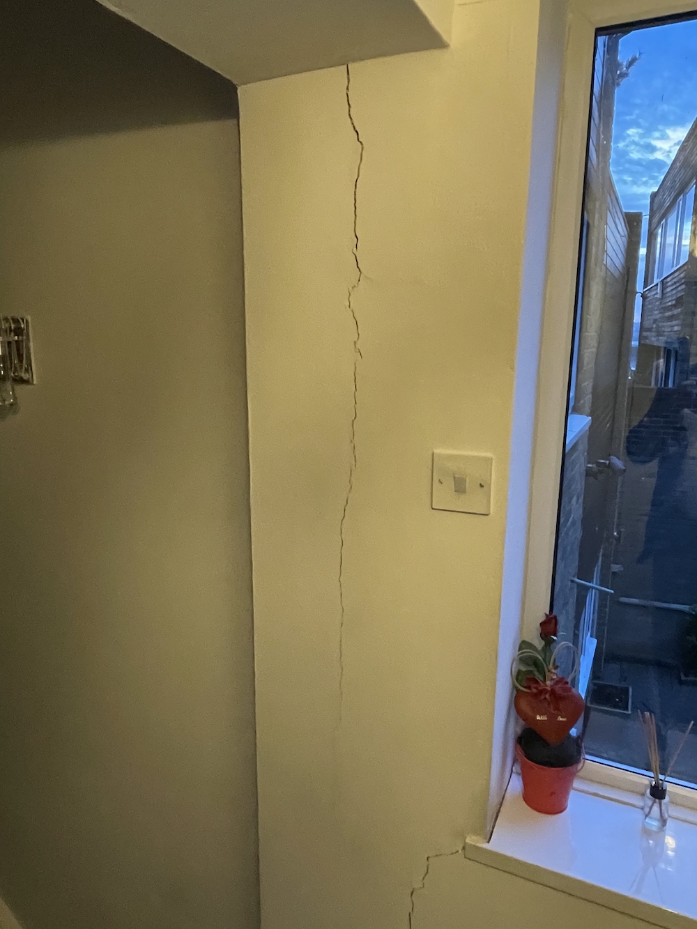 large subsidence cracks Gateshead Durham