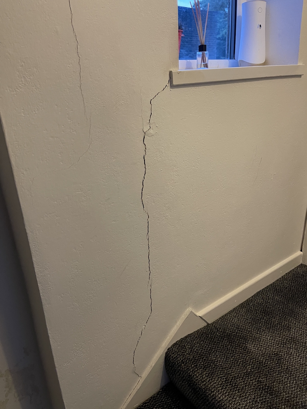 large subsidence cracks Gateshead Durham